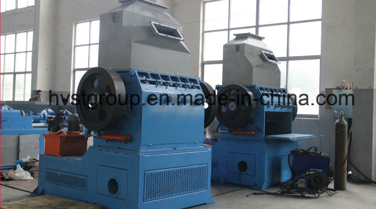 Two Grooved Rollers Waste Tire Recycling Rubber Crusher